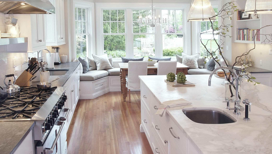 Farmhouse Style Marble Look Quartz Countertops